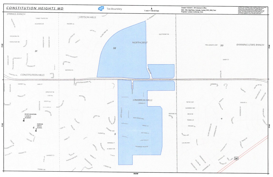 Constitution Heights Metropolitan District Map